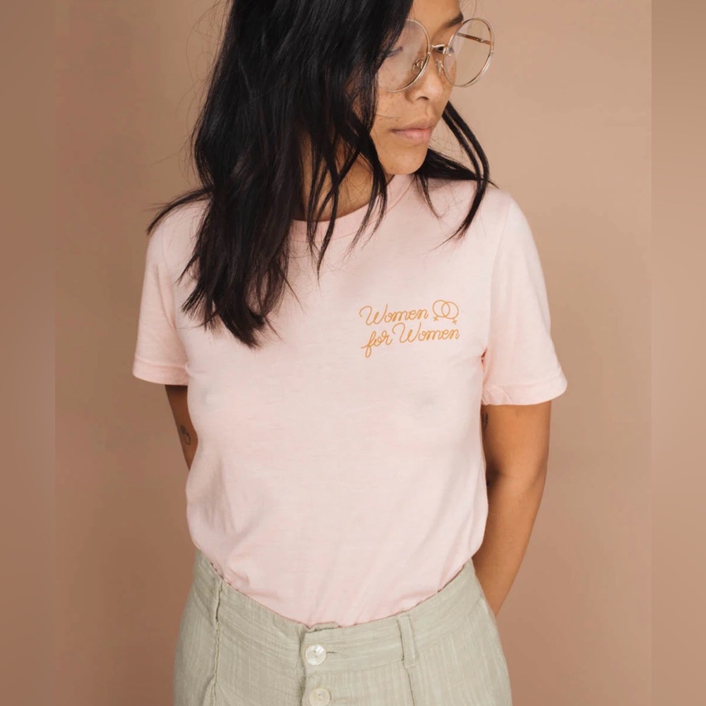 Women for Women Short Sleeve Tee - Pink